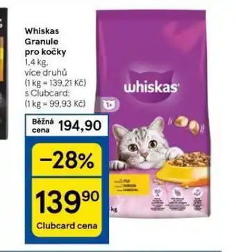 Tesco Whiskas granule pro kočky nabídka