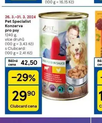 Tesco Pet specialist konzerva pro psy nabídka