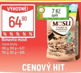 Globus Bonavita müsli nabídka