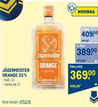 Makro JÄGERMEISTER ORANGE 33% nabídka