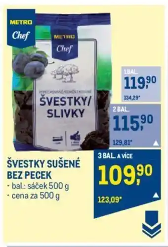 Makro ŠVESTKY SUŠENÉ BEZ PECEK nabídka