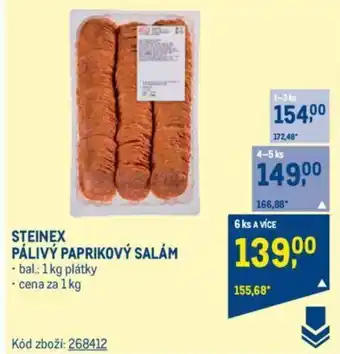 Makro STEINEX PÁLIVÝ PAPRIKOVÝ SALÁM nabídka