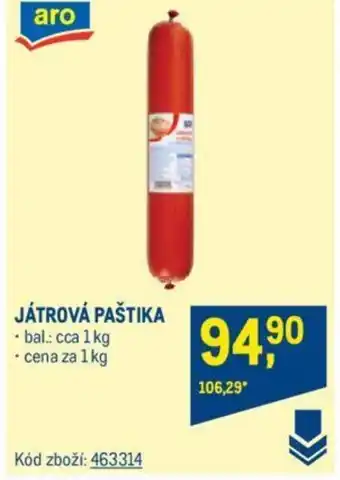 Makro JÁTROVÁ PAŠTIKA nabídka