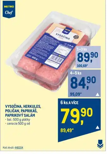 Makro VYSOČINA, HERKULES, POLIČAN, PAPRIKÁŠ, PAPRIKOVÝ SALÁM nabídka