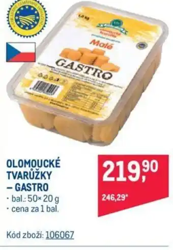 Makro OLOMOUCKÉ TVARUZKY - GASTRO nabídka