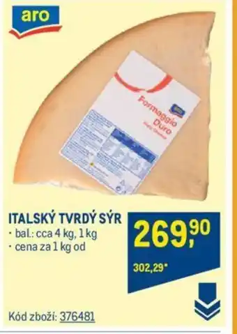 Makro ITALSKÝ TVRDÝ SÝR nabídka