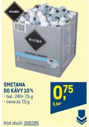 Makro SMETANA DO KÁVY 10% nabídka