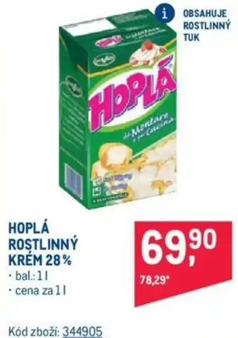 Makro HOPLÁ ROSTLINNÝ KRÉM 28% nabídka