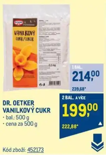 Makro DR. OETKER VANILKOVÝ CUKR nabídka