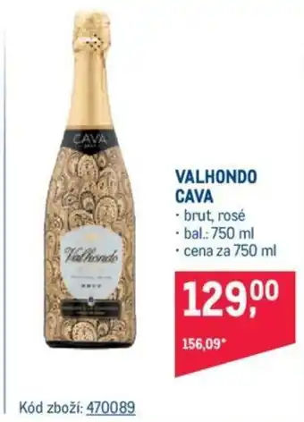 Makro VALHONDO CAVA nabídka