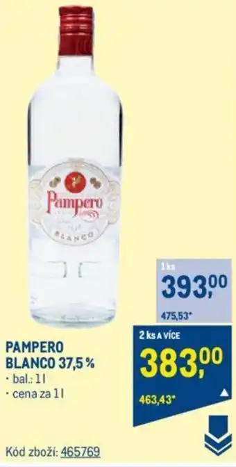 Makro PAMPERO BLANCO 37,5% nabídka