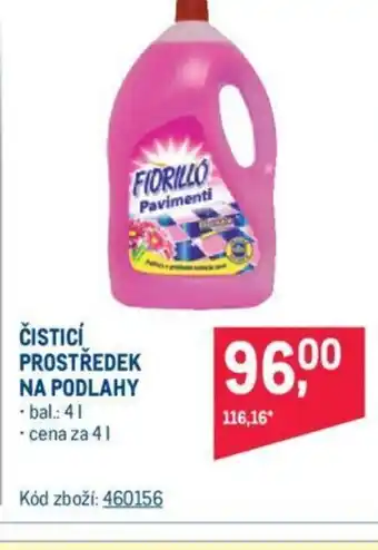 Makro ČISTICÍ PROSTŘEDEK NA PODLAHY nabídka