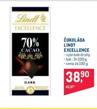 Makro ČOKOLÁDA LINDT EXCELLENCE nabídka