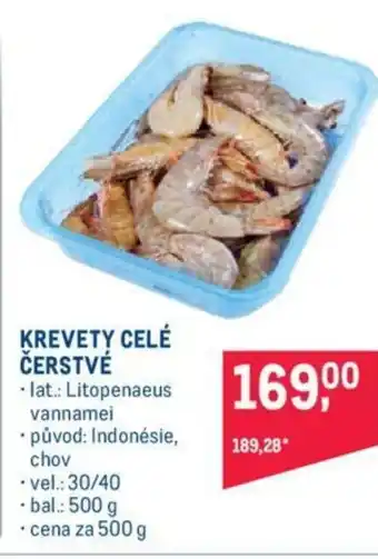 Makro KREVETY CELÉ ČERSTVÉ nabídka