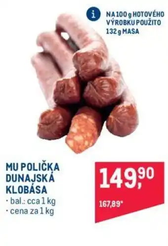 Makro MU POLIČKA DUNAJSKÁ KLOBÁSA nabídka