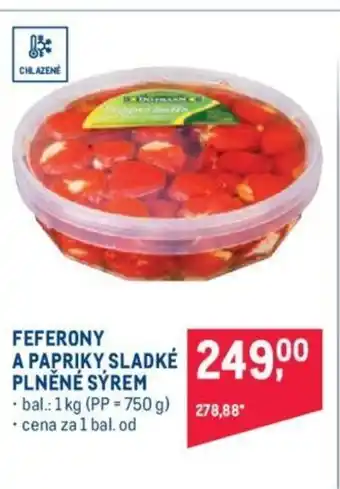 Makro FEFERONY A PAPRIKY SLADKÉ PLNĚNÉ SÝREM nabídka