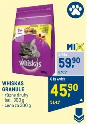 Makro WHISKAS GRANULE nabídka
