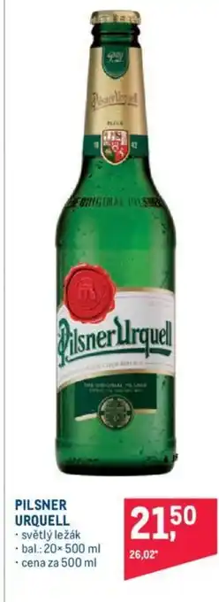 Makro PILSNER URQUELL nabídka
