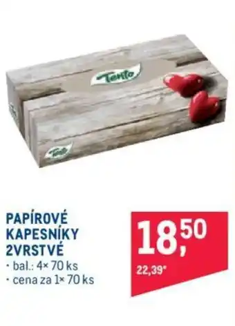 Makro PAPÍROVÉ KAPESNÍKY 2VRSTVÉ nabídka