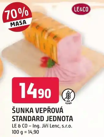 Trefa ŠUNKA VEPŘOVÁ STANDARD JEDNOTA nabídka