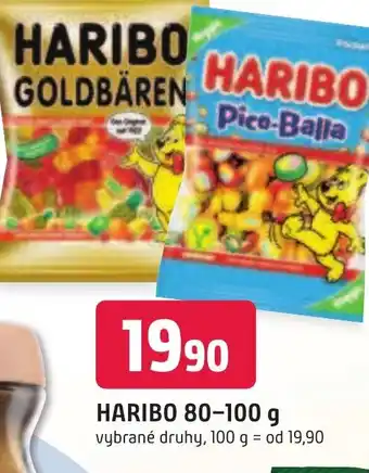 Trefa HARIBO 80-100 g nabídka