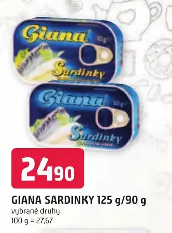 Trefa GIANA SARDINKY 125 g/90 g nabídka