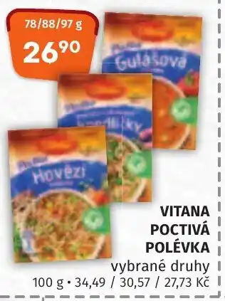Trefa VITANA POCTIVÁ POLÉVKA nabídka