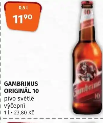 Trefa GAMBRINUS ORIGINÁL 10 0.5L nabídka