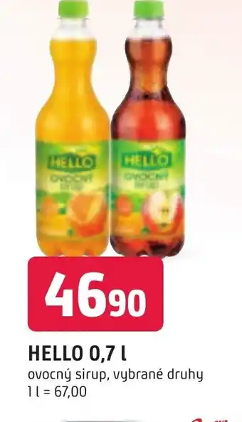 Trefa HELLO 0,7 L nabídka