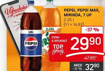 Flop PEPSI, PEPSI MAX, MIRINDA, 7 UP 2.25L nabídka