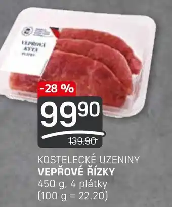 Flop KOSTELECKÉ UZENINY VEPŘOVÉ ŘÍZKY nabídka