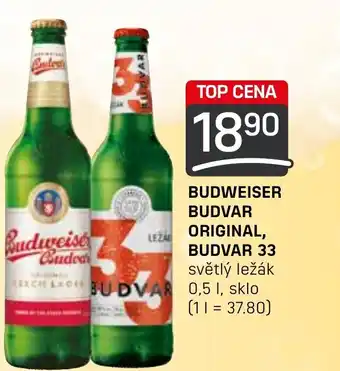 Flop BUDWEISER BUDVAR ORIGINAL, BUDVAR 33 0.5L nabídka