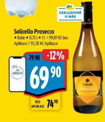 Albert Solicello Prosecco 0.75L nabídka