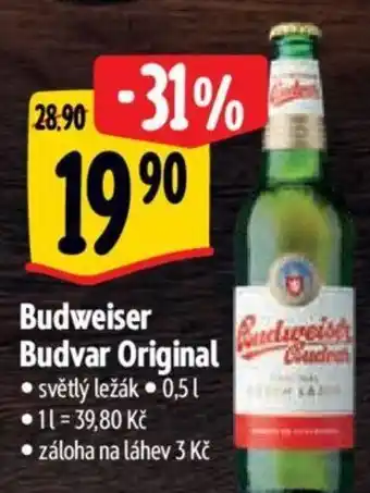 Albert Budweiser Budvar Original 0.5L nabídka
