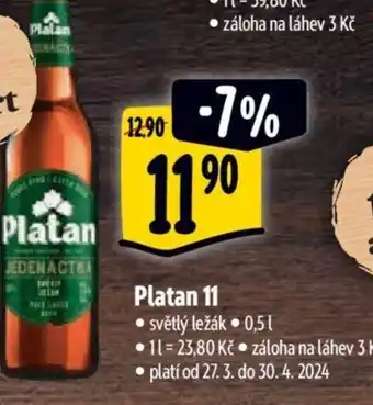 Albert Platan 11 0.5L nabídka