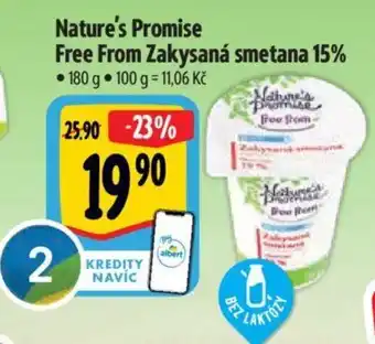 Albert Nature's Promise Free From Zakysaná smetana 15% nabídka