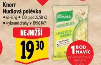 Albert Knorr Nudlová polévka nabídka