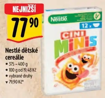 Albert Nestlé dětské cereálie nabídka