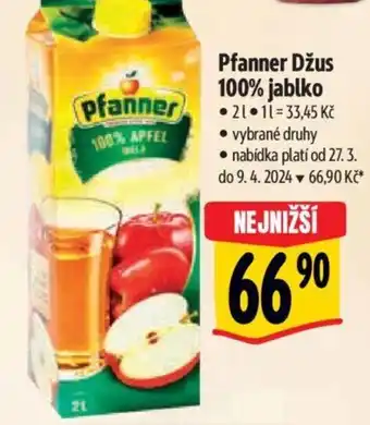 Albert Pfanner Džus 100% jablko nabídka