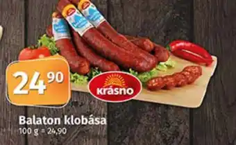 COOP TIP Balaton klobása nabídka