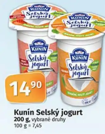 COOP TIP Kunín Selský jogurt 200 g nabídka