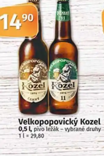 COOP TIP Velkopopovický Kozel 0,5 L nabídka
