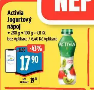 Albert Activia jogurtový nápoj nabídka