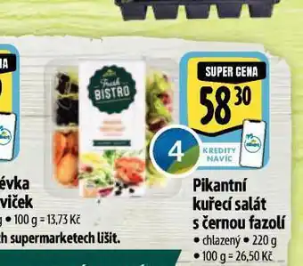 Albert Pikantní kuřecí salát s černou fazolí nabídka