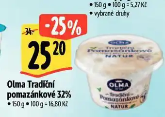 Albert Olma tradiční pomazánkové nabídka