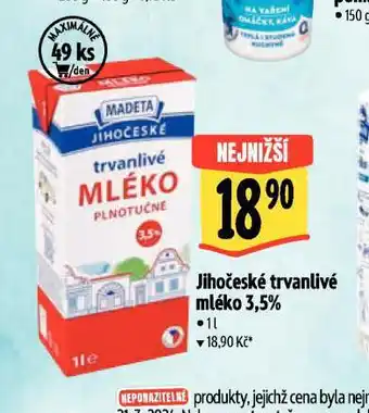 Albert Trvanlivé mléko nabídka