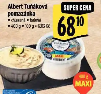 Albert Tuňáková pomazánka nabídka