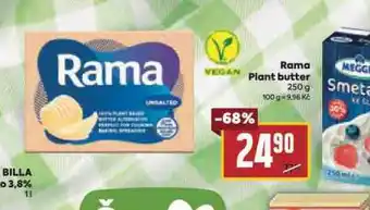 Billa Rama plant butter nabídka