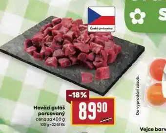 Billa Hovězí guláš porcovaný nabídka