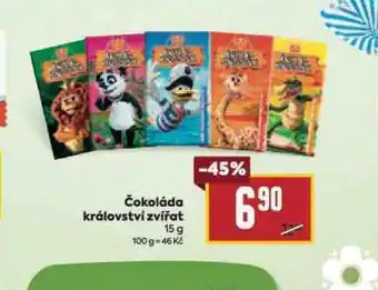 Billa Čokoláda království zvířat nabídka